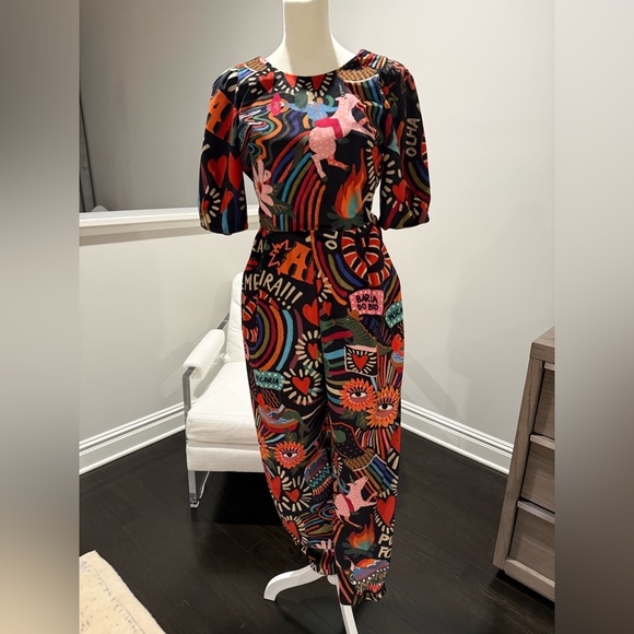 FARM Rio Pants - FARM Rio Multicolor Graphic Jumpsuit
